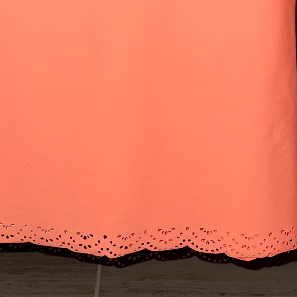 Cabana Life Coral Orange Long Sleeve Top with zipper in back - Picture 4 of 4